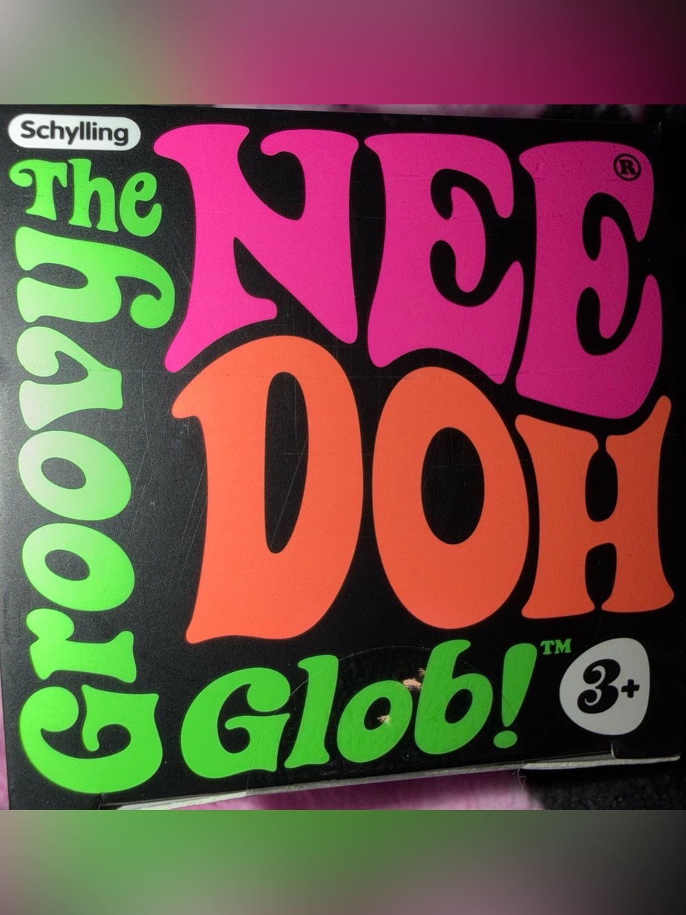 NWT Schylling NeeDoh Groovy Glob! Kids Learning Toy NEON PINK—HOT COLOR SOLD OUT - Picture 2 of 5